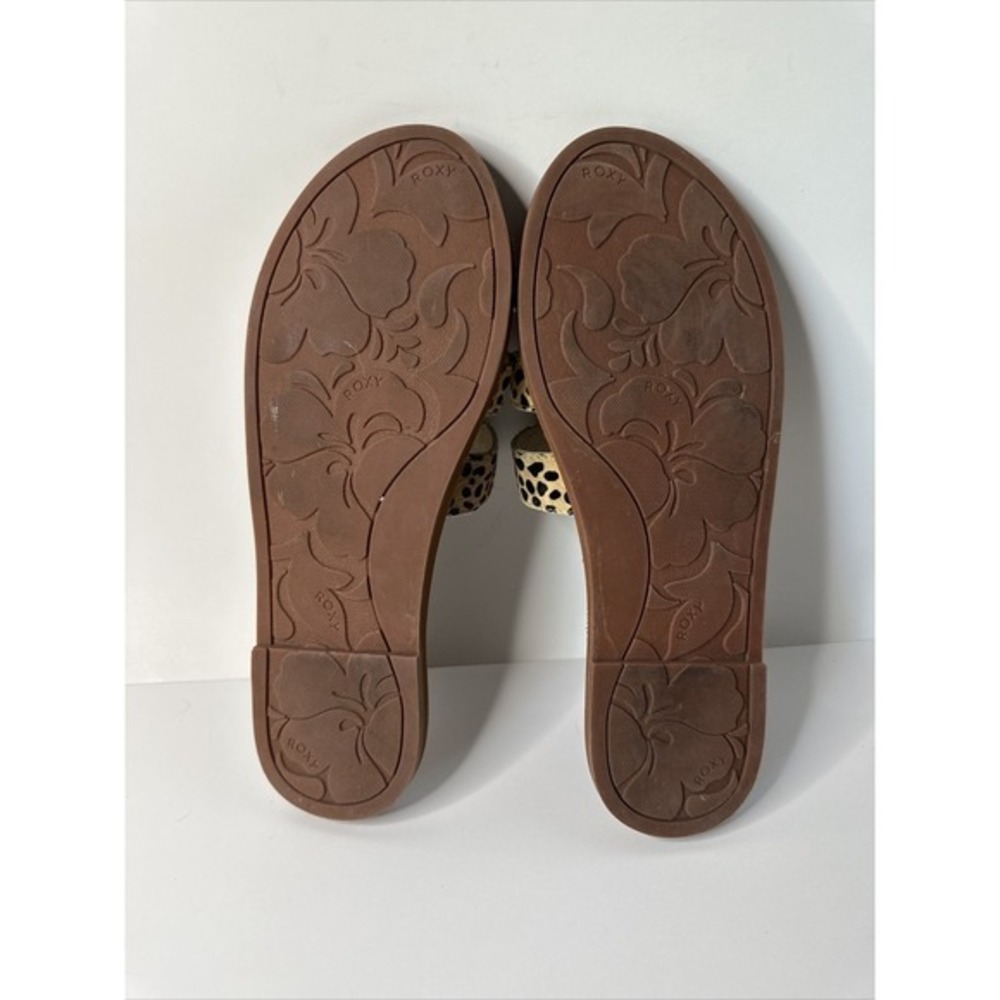 Roxy Women's Wyld Rose Leather Sandals CD4 Cheetah Print Size US 7. Very Good. - Picture 11 of 11